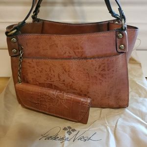 Patricia Nash Brown Leather Purse with Wallet